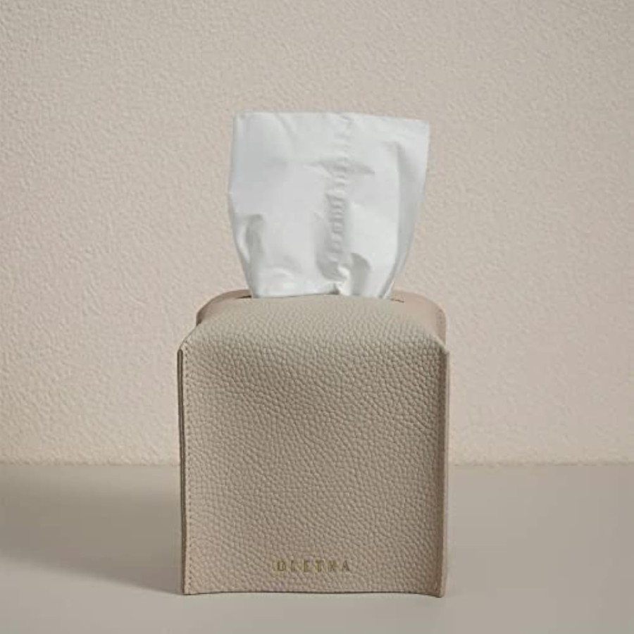 Square tissue box cover - aesthetic desk decor for room, home & office
