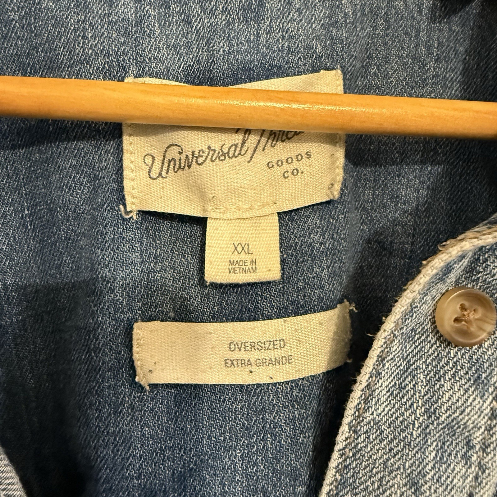 Universal Thread midweight denim Oversized Shirt … - image 3