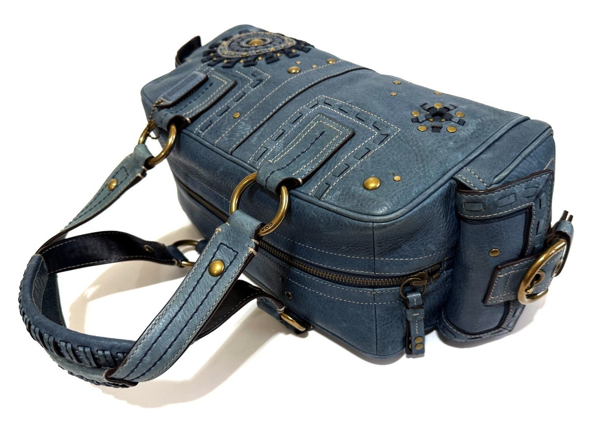 RARE Coach Ltd Ed Vintage Y2K Soho Mia Ink Blue Denim Tote Bag