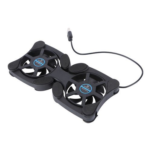 Notebook Cooler Travel Office Computer Fan Pad Black Laptop Cooling Fans Stand - 第 1/12 張圖片