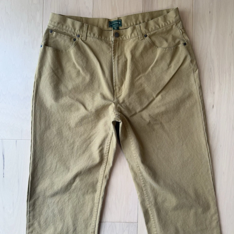 Брюки Filson 38 коричневые прямые холщовые охотничья рабочая одежда Сиэтл - Изображение 3 из 4