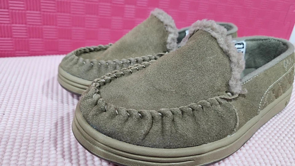 GLOBE Castro Kids Slip-On Shoes Brown Suede US 3Y EU 35 Leather Upper EXC - Image 3 of 4