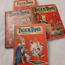 Tiger Tim's  Annual 1925, 1946, 1953 and 1956  Good used condition