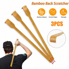 3Pack Natural Bamboo Back Scratcher Long Reach Pick Itch Relief Tool Portable US