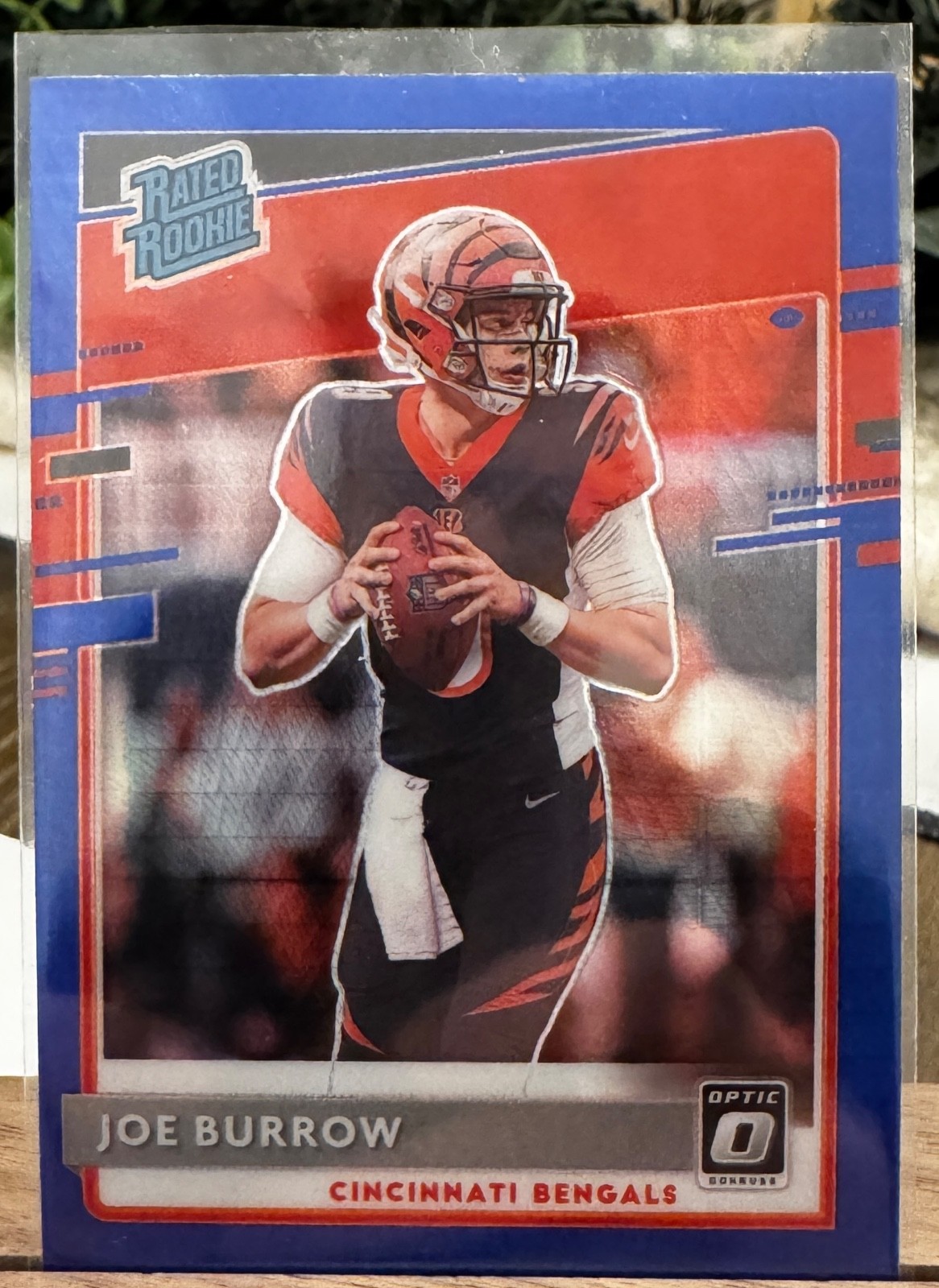 2020 Panini Donruss Optic - Rated Rookies Joe Burrow #151 Blue Hyper Prizm (RC)
