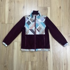 Hooey Youth Fleece  Printed Nylon Burgundy Jacket XL