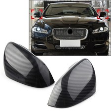 Spiegelkappen Au&szlig;enspiegelkappe Auto Kohlefaser f&uuml;r Jaguar XF XFR XFR-S XJ