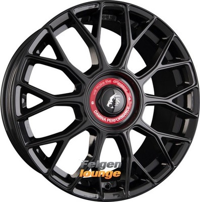 4x Damina Performance DM10 Black Red Ring 8x18 ET45 5x112