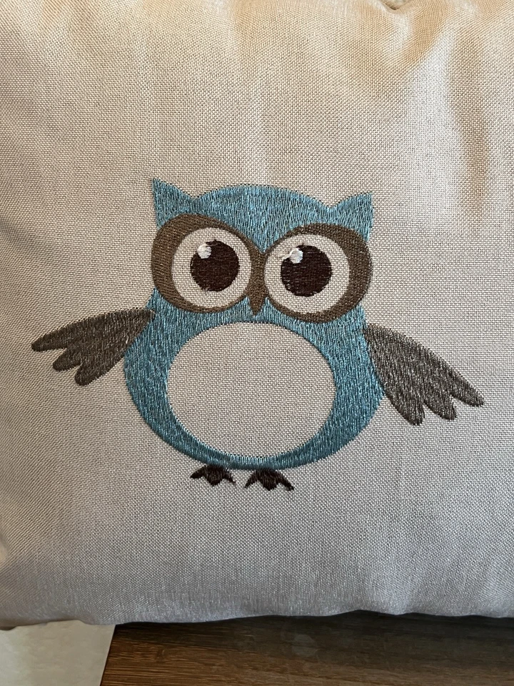 Embroidered Owl Decorative Throw Pillow - Image 2 of 4