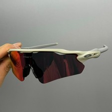 Oakley Radar EV Path OO9208 Ivory Frame Prizm Red Lens Sports Sunglasses