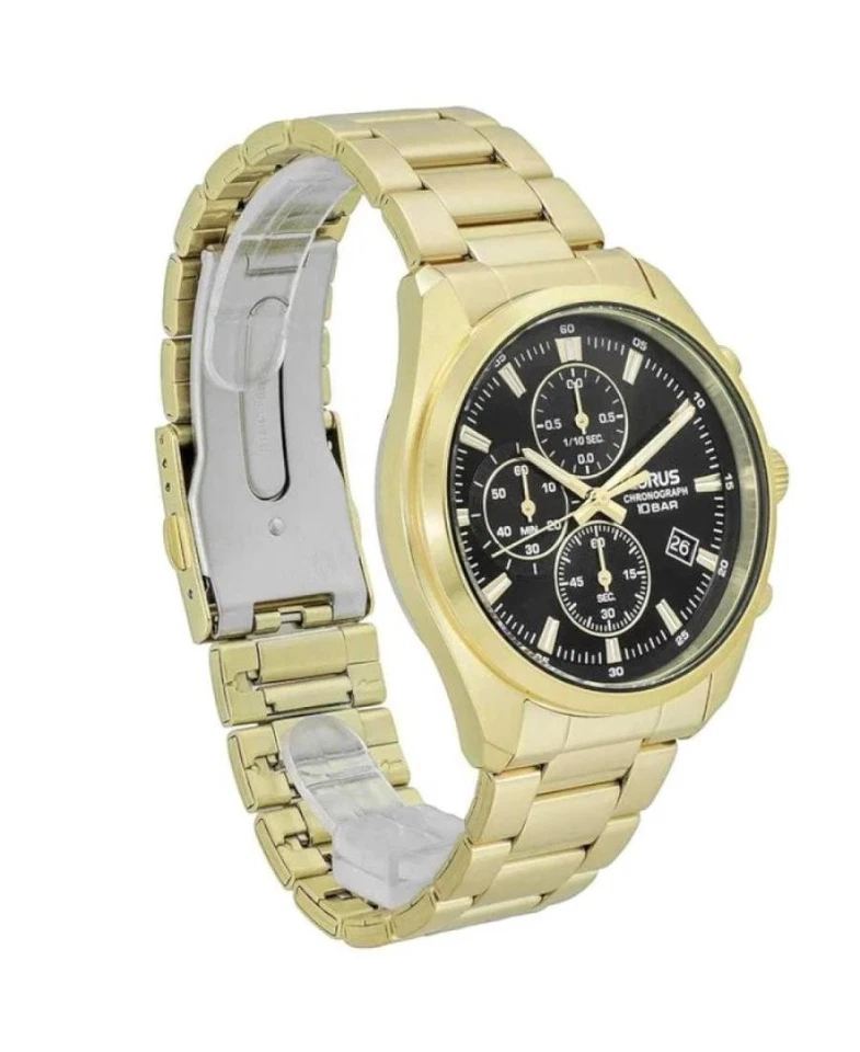 Reloj informal de cuarzo analógico LORUS para hombre clásico vestido esfera negra impermeable redondo J Foto 2 de 4