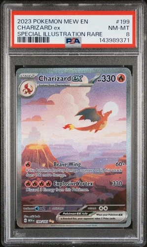 2023 Pokemon Mew En-151 #199 Charizard Ex Special Illustration Rare PSA 8
