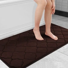 OLANLY Memory Foam Bath Mat Rug 47x24, Ultra Soft and Absorbent Bathroom Rugs...