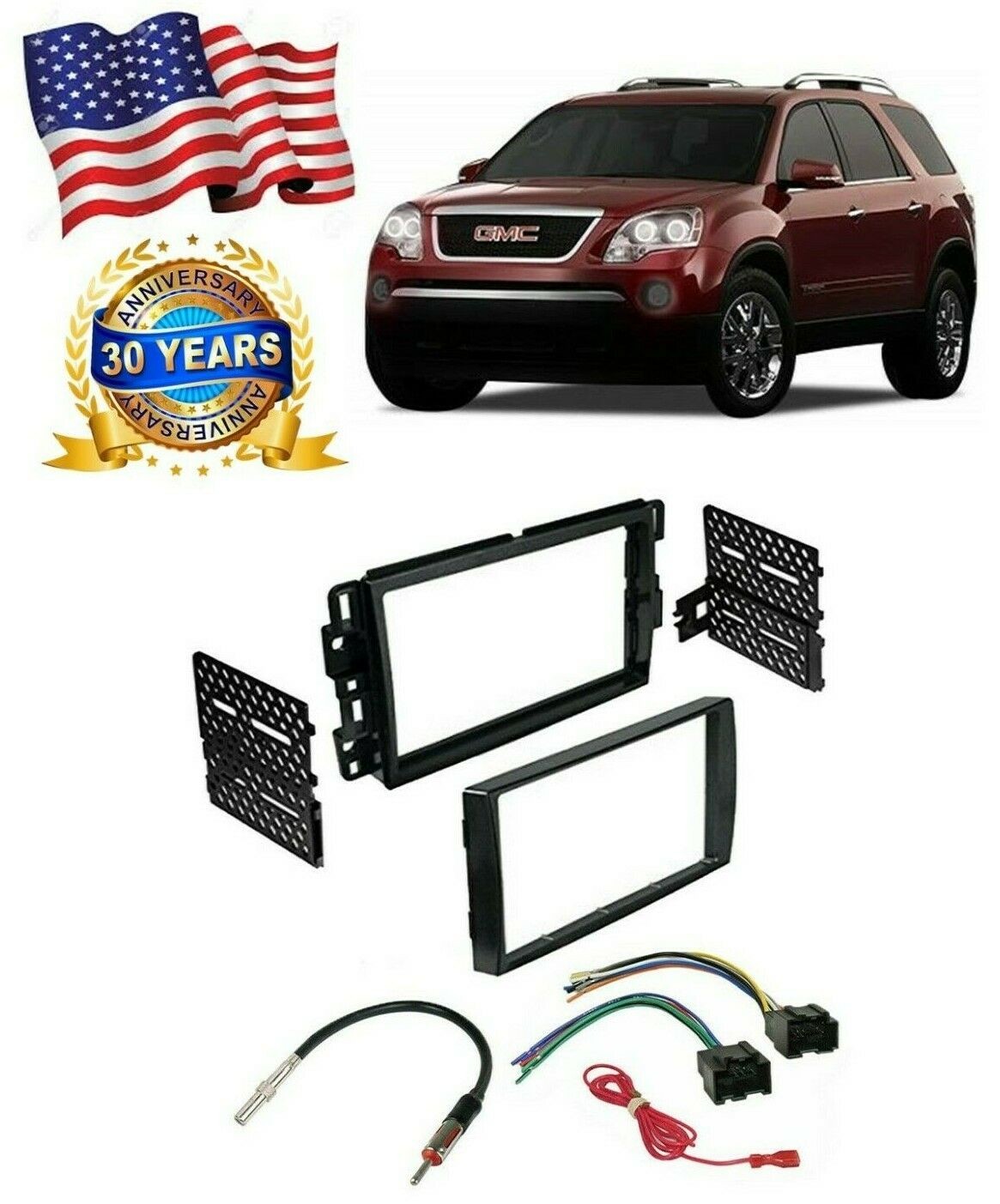 Double Din Dash Kit Harness Fit 2006-16 Buick Chev Gmc