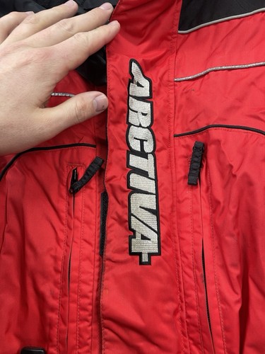 Arctiva MPG Red & Black Snowmobile Jacket Men's Large Heavy Winter Coat - Picture 2 of 8