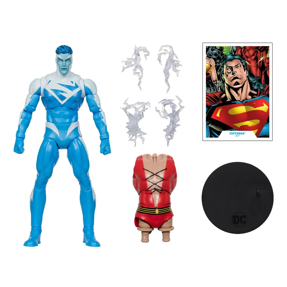 Figura de Juguete Superman Multicolor 7 Pulgadas Estilo Krypton Regular Azul Platino Rojo Foto 4 de 4