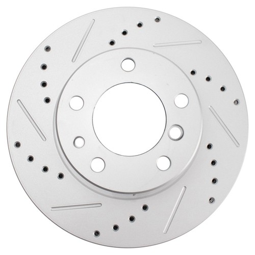 Front Rear Ceramic Brake Pads & Performance Drilled Slotted Rotor Kit - Picture 4 of 12