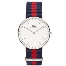 Daniel Wellington Classic Oxford Blue Red Strap Womens Watch 0601DW
