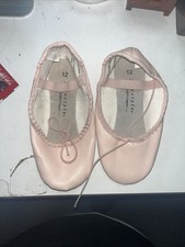 DANSKIN FREESTYLE PINK LEATHER BALLET DANCE SHOES SLIPPERS GIRL'S 12 Size