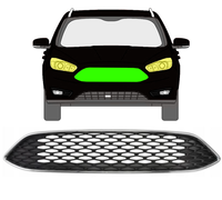 KüHlergrill KüHlergitter FüR Ford Focus Mk 3 2014 - 2018 Vorne