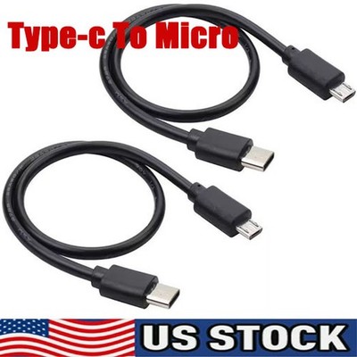 USB Type C to Micro 5V/2.4A Data & Sync Transfer OTG Fast Charging Cable -Lot