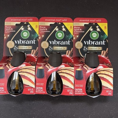 Air Wick Essential Mist Warm Apple & Cinnamon Oil Diffuser Refill 1ct Lot of 3