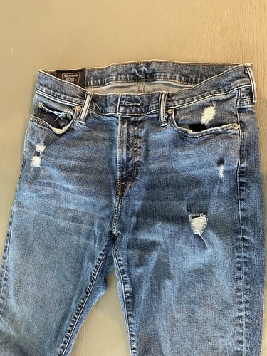 Abercrombie & Fitch Jeans Men 34x32 Athletic Skinny Fit Stretch Denim - Picture 7 of 7
