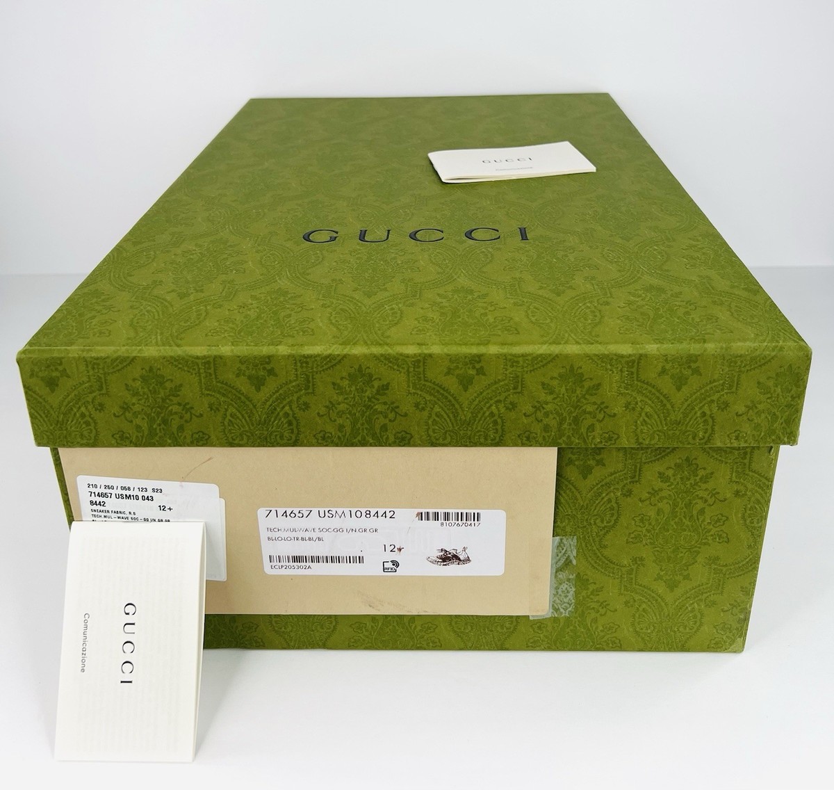 A  Gucci Run Tech GG Interlocking Logo Sock Sneakers UK 12.5 - US 13