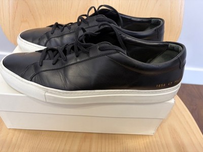 COMMON PROJECTS Original Achilles Low Top Black w/White Sole Sz 14-US/47-EU