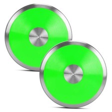 1 kg Sports Training Discus 2 Pcs for Girls Boys School Track and Field, Green