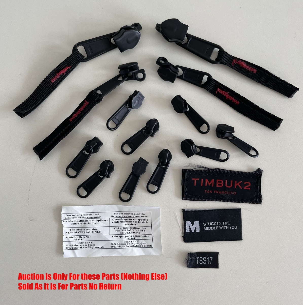 Timbuk2 TSS17 Suitcase Luggage Bag Grip Pull Hold Handle Zip