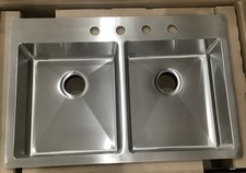 Elkay Kitchen Sink Double Basin Stainless Steel 4 Holes ECTSRAD3322604 $900