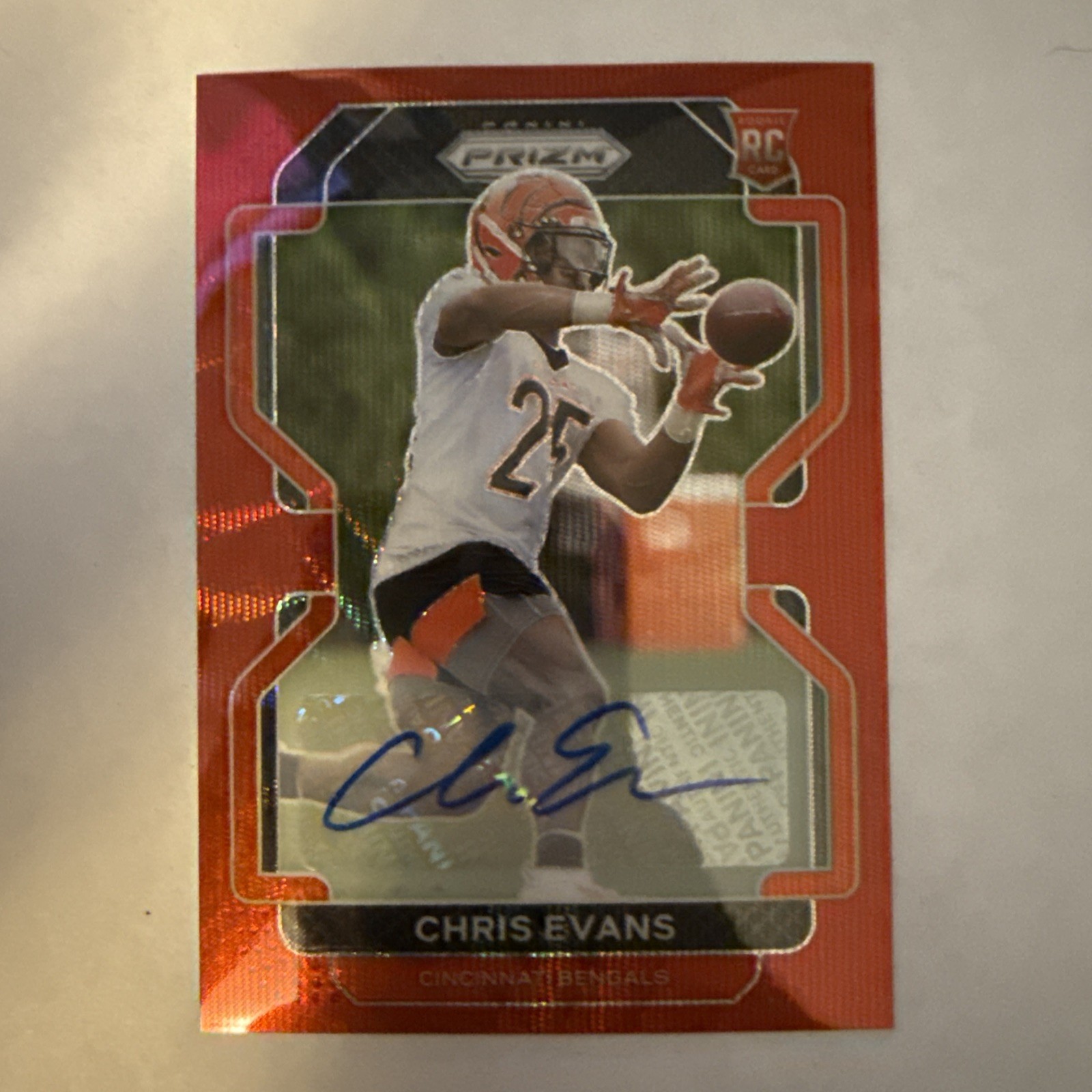 2021 Panini Prizm - Rookie Chris Evans #424 Red Wave Prizm Autographs /149 