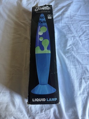 Jambo Liquid Lamp 16.3'' Blue Base Yellow Wax Glass Novelty Indoor Electric