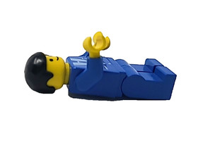 Vintage Lego Minifigure Trn027 Train Passenger Blue Suit Metroliner 4558 10001