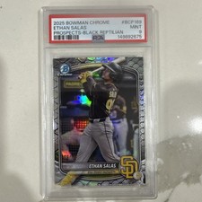 2025 Bowman Chrome Prospects Ethan Salas Black Reptilian /10