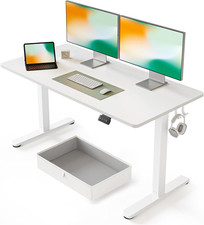 63 X 24 Inches Standing Desk with Drawer, Adjustable Height Electric Stand up De