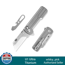 OKNIFE U1 Ultra Titanium Pocket Folding Utility Knife with Ceramic Blade