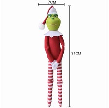 Grinch Christmas Elf Red Grinch W/Red Striped Legs Grinch Christmas Elf