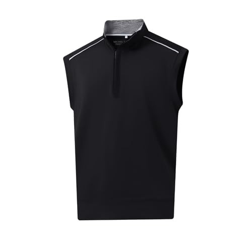 Mens Vests Outerwear Lightweight Moisture Wicking Midlayer Large Black - Foto 1 di 5