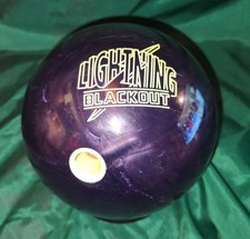 Storm Lightning Blackout Bowling Ball 14 Used Span 4 " Small Fingers Clean 