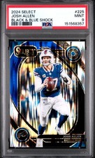 2024 PANINI SELECT BLACK & BLUE SHOCK #225 JOSH ALLEN PSA 9