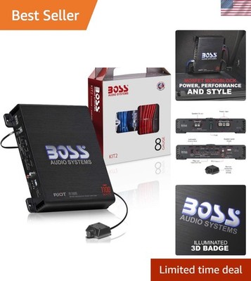 Car Amplifier and Wiring Kit - 1100W Max Power
