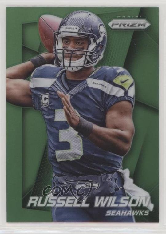 2014 Panini Prizm Green Prizm Russell Wilson #138 1u6
