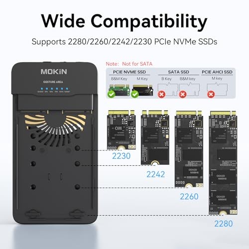 Boîtier SSD MOKiN USB4 NVMe M.2 40 Gbit/s - Photo 6/7