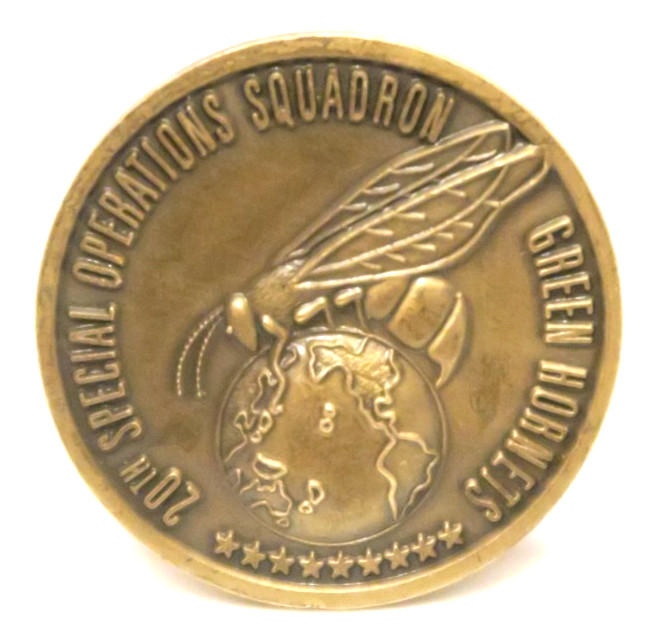 U. S. Air Force USAF 20th Special Operations SQ  'Green Hornets' Challenge Coin