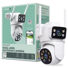 Merkury Innovations MI-CW084-199W Smart Outdoor Camera 1080p - Dual Lens