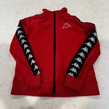 KAPPA Red Black POLYESTER ZIP TRACK JACKET - SMALL Medium BOYS AGE 8, 128CM