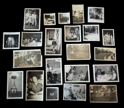 Vintage Snapshot Photo Lot Family Baby Portraits Group Home Scenes Old Photos