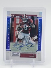 JOSH JACOBS 2019 SCORE FOOTBALL ROOKIE ARTIST'S PROOF SIGNATURE /35 #383 Q3403